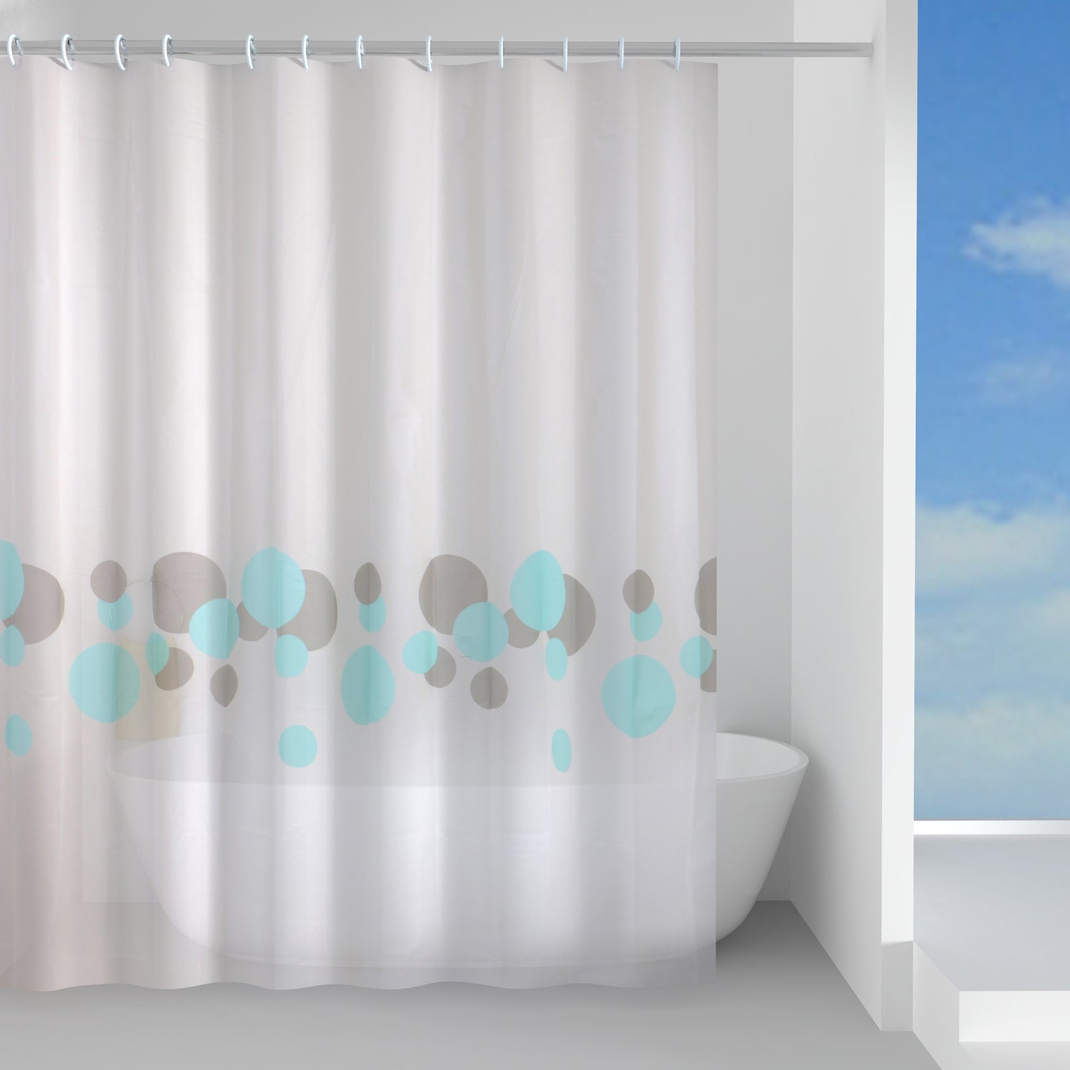Tenda doccia in PEVA Circles 120x200 Gedy