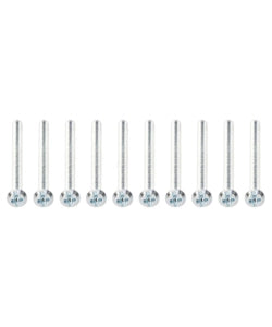 Set 10 Viti Coniche 3,36x50mm per Supporti e Scatole da Incasso - Compatibili con BTicino e Altri Marchi