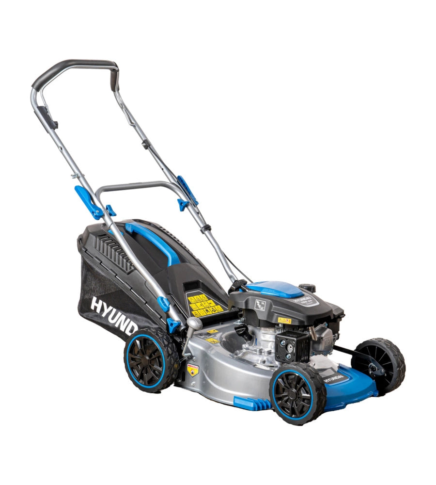Rasaerba a spinta Hyundai, motore a benzina 4 tempi 150cc, taglio 43cm, con mulching
