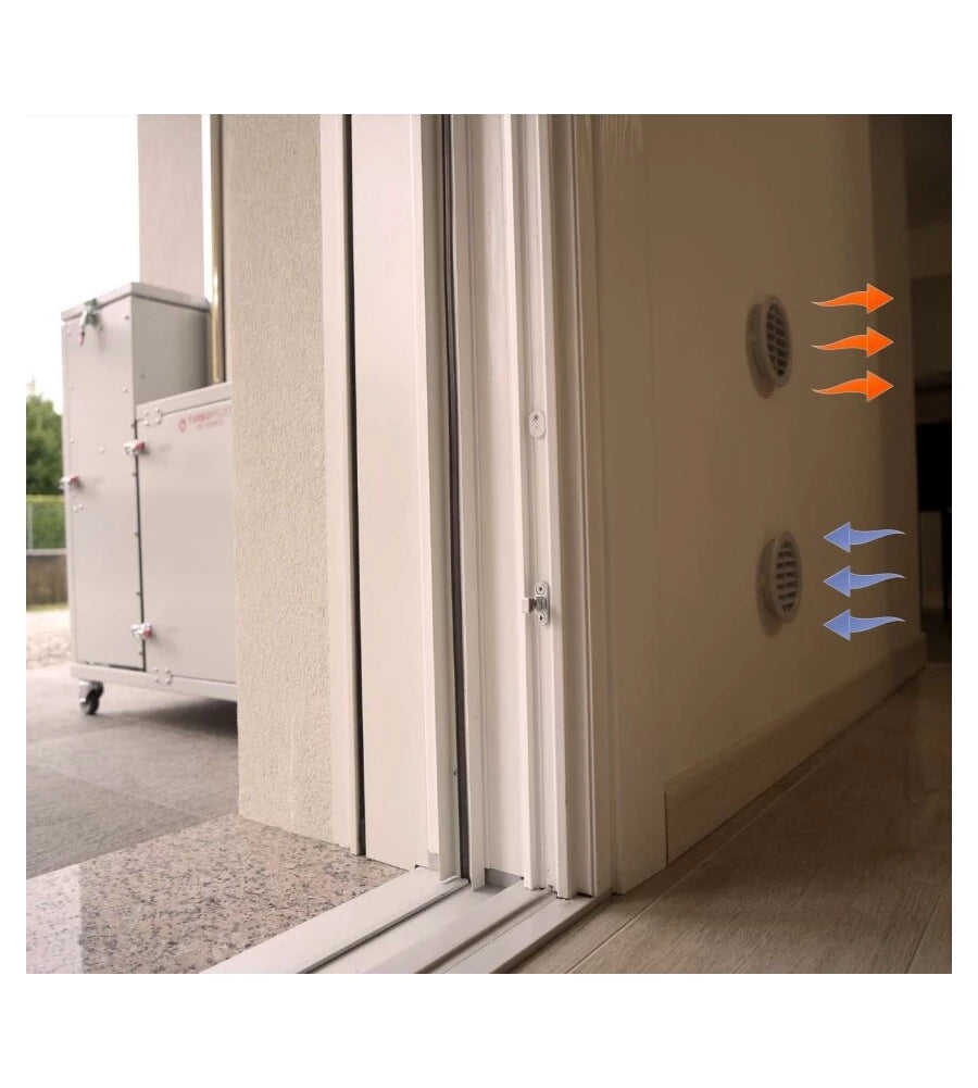 Stufa a Pellet Esterna Pirox Turbopellet 11 kW Bianca, Riscaldamento Senza Canna Fumaria | CS Termos