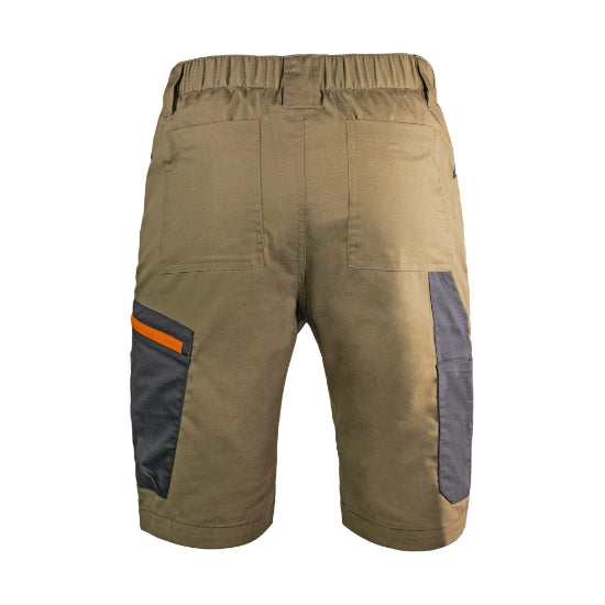 Pantaloni Corti da Lavoro Kapriol Tropic Tech Beige Scuro Grigio, Bermuda Estivi UPF 50+ in Tessuto Kflex HD | Kapriol