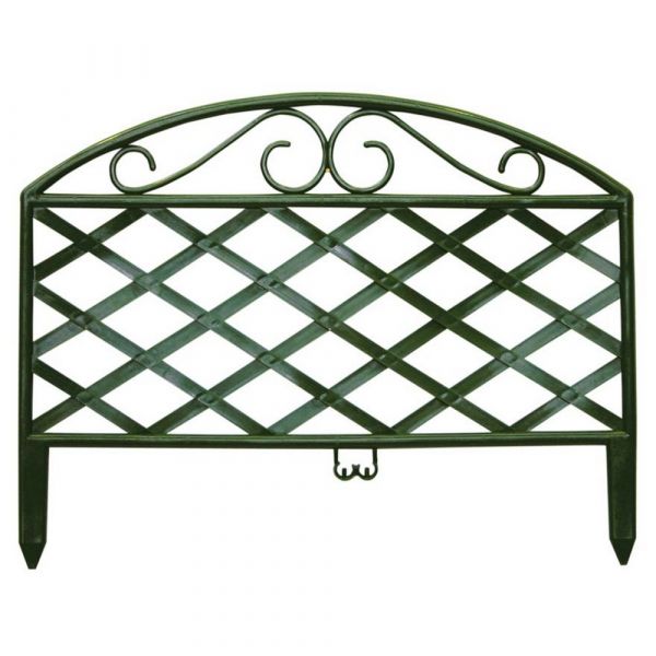 Bordo Ornamentale a Pannelli 48xH.37 cm Verde Verdemax - Bordura da Giardino