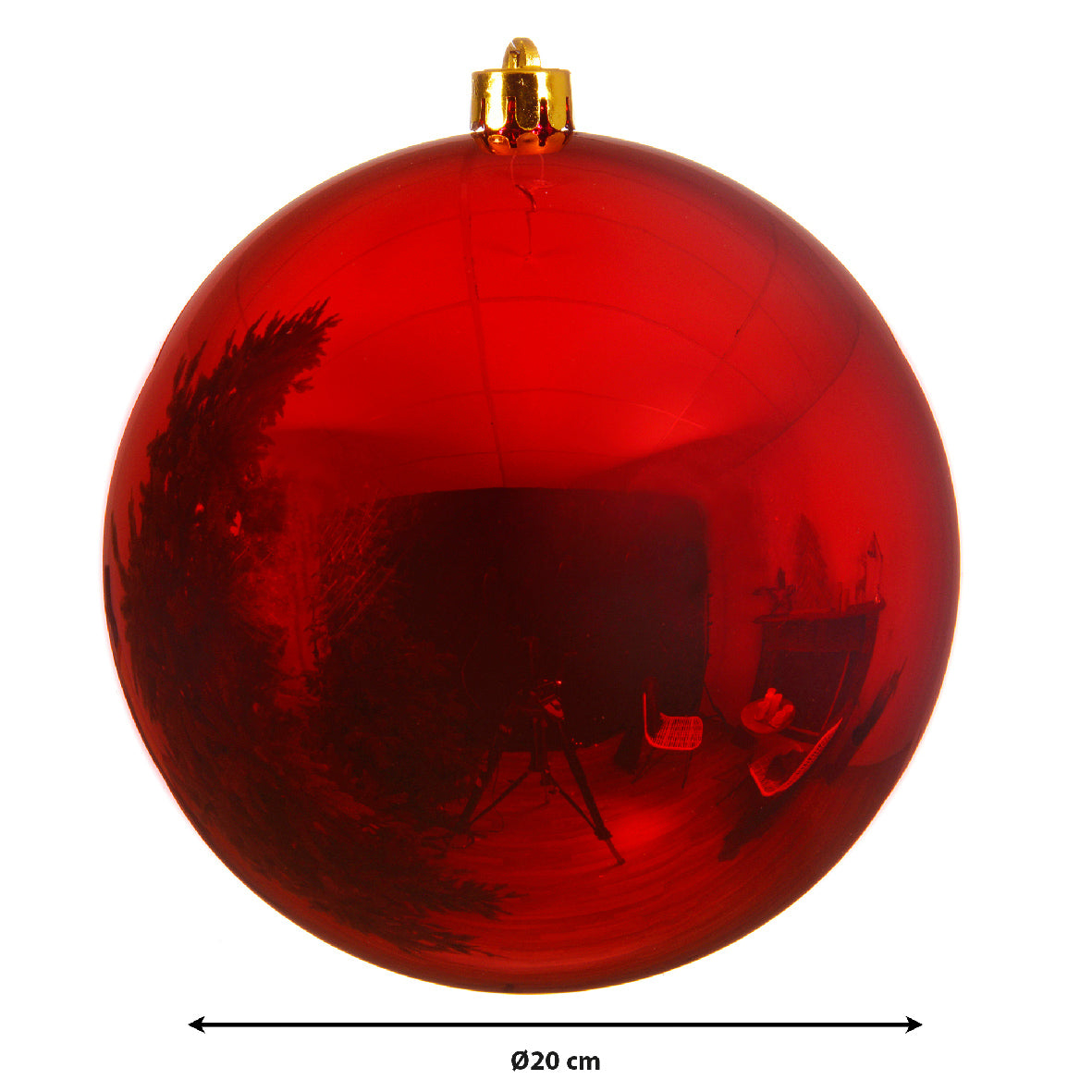 Pallina di natale diametro 20cm colore rosso Kaemingk