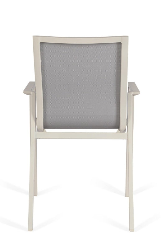 Sedia per interni ed esterni moderna colore pelican 