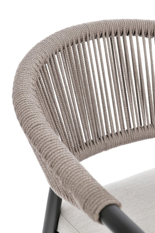Sedia per interni ed esterni moderna colore antracite khaki 