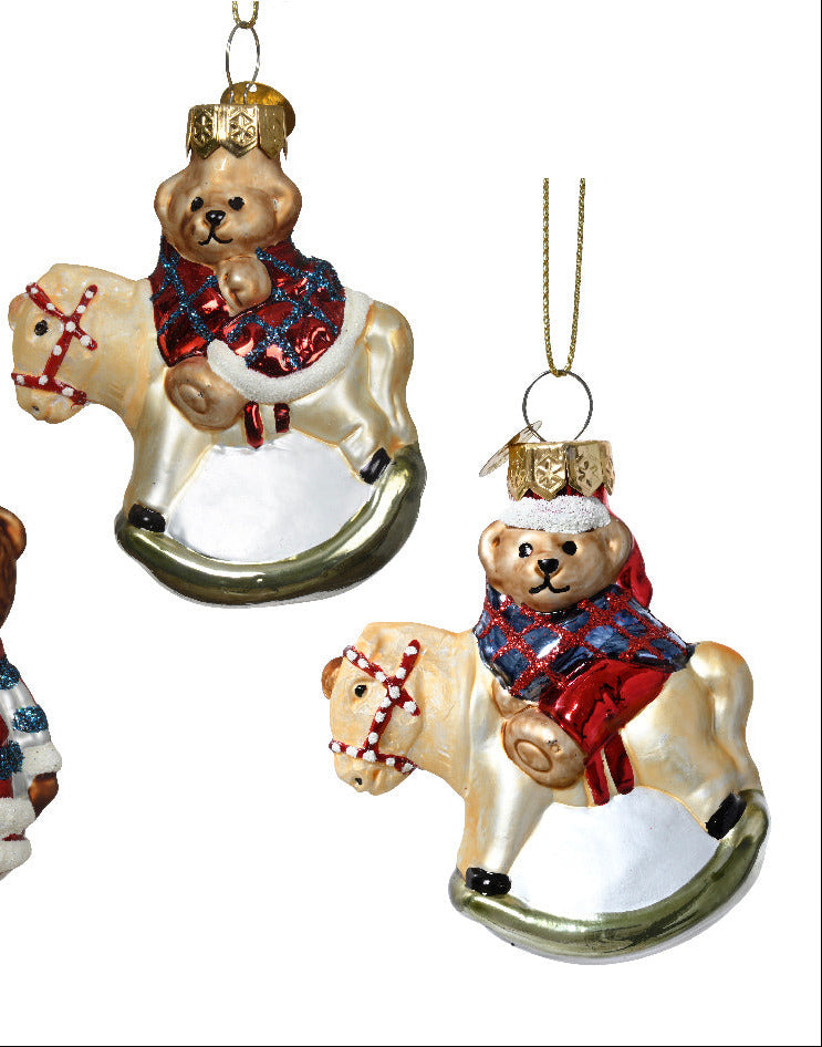 Pendente con figure in vetro ( 1 pz ) orsetti, assortiti, 4 varianti Kaemingk