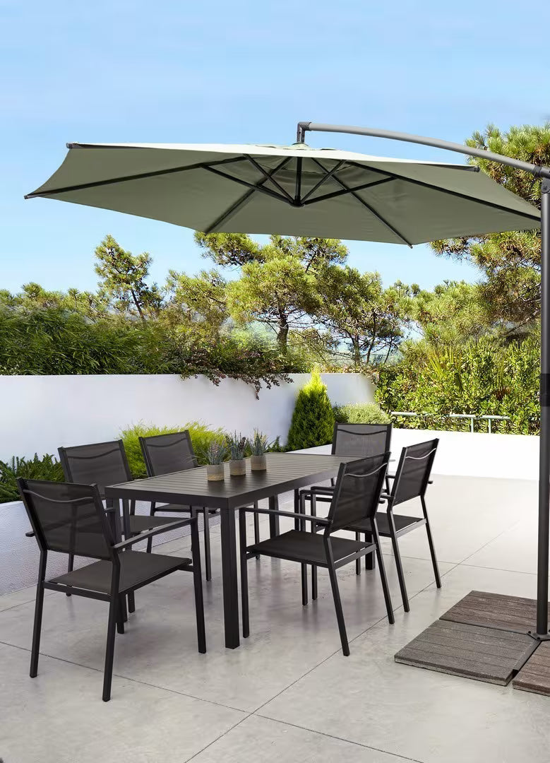 Sedia con Braccioli Bizzotto Hilde Antracite in Alluminio, Design Moderno | 57x60x88 cm