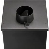 Stufa a Legna BERNA LUX S in Acciaio con Portalegna 7,0 kW Colore Antracite, Piano Cottura Ghisa, H.94 cm | BLIST