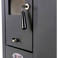 Stufa a Legna BERNA LUX S in Acciaio con Portalegna 7,0 kW Colore Antracite, Piano Cottura Ghisa, H.94 cm | BLIST