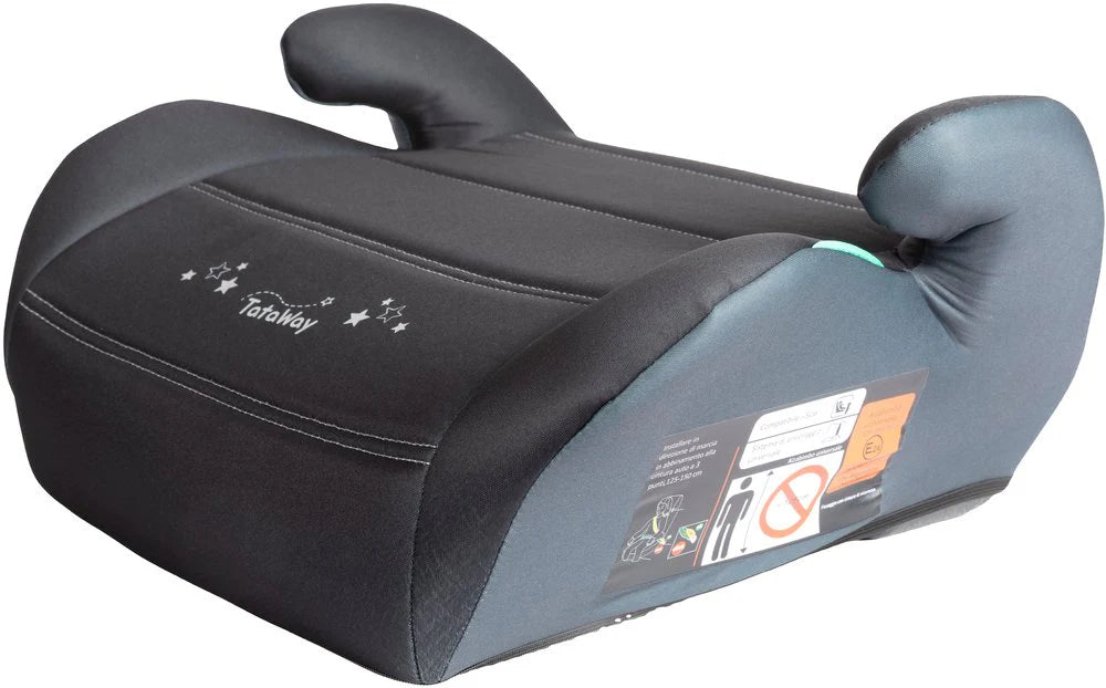 Alzatina Seggiolino Auto Tataway Sao Nero per Bambini da 125 a 150 cm, Rialzo Sedile Omologato | Tataway