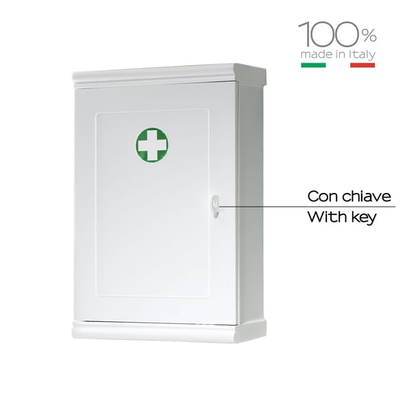 Armadietto farmacia bianco con chiave Gedy