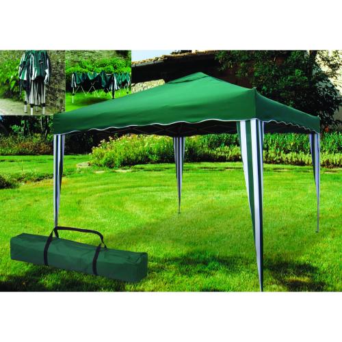 Gazebo pieghevole 3x3 metri verde con struttura in alluminio Verdelook
