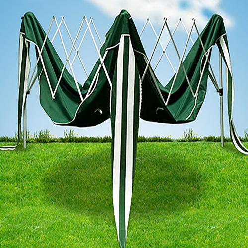 Gazebo pieghevole 3x3 metri verde con struttura in alluminio Verdelook