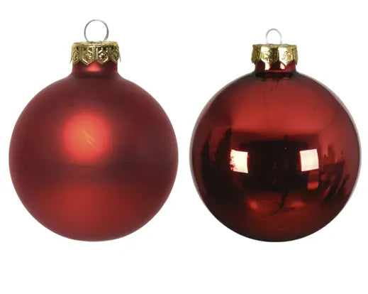 Set 16 Palline di Natale Ø 8 cm in Vetro Oro Chiaro Lucide e Opache Decoris Kaemingk