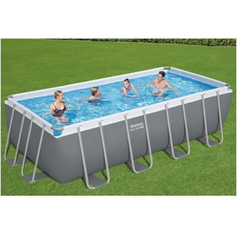 Piscina rettangolare fuori terra Bestway Steel Pro Max 488x244x122 cm con pompa a filtro a sabbia