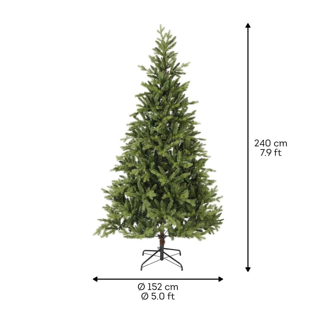 Albero di Natale Artificiale ALLISON PINE H.240 cm Colore Verde Classico Extra Large | Kaemingk
