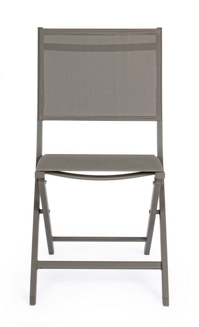 Sedia Pieghevole da Giardino White Label Elin Ciok, Struttura in Alluminio Leggera | 47x58x88 cm