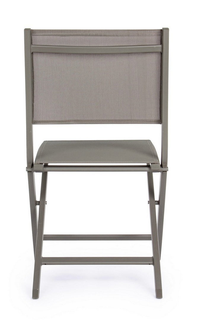 Sedia Pieghevole da Giardino White Label Elin Ciok, Struttura in Alluminio Leggera | 47x58x88 cm