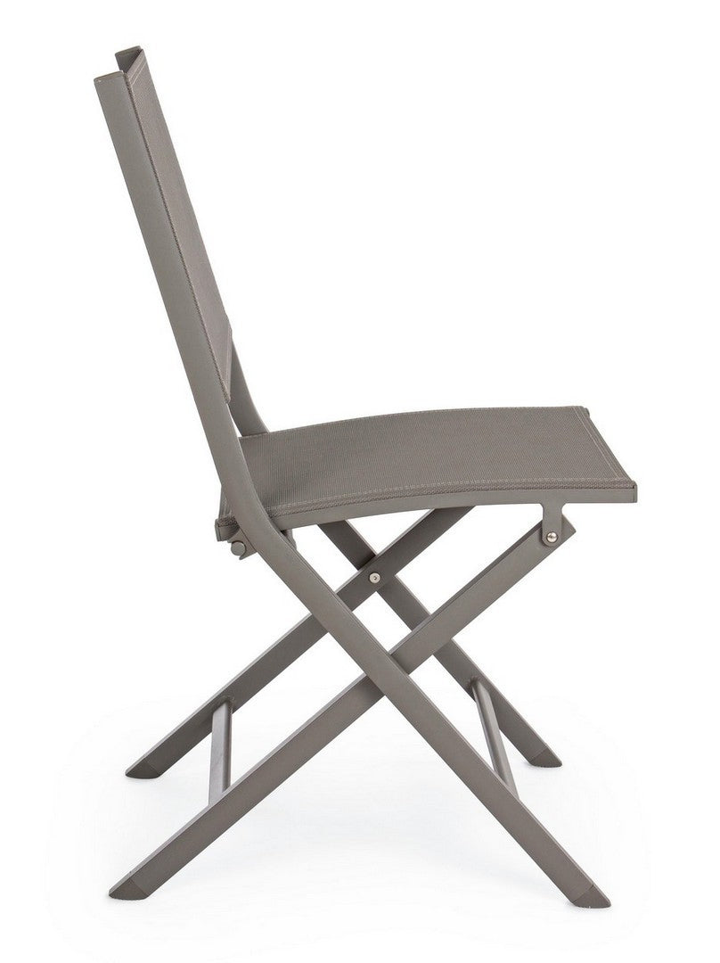 Sedia Pieghevole da Giardino White Label Elin Ciok, Struttura in Alluminio Leggera | 47x58x88 cm