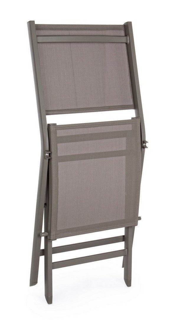 Sedia Pieghevole da Giardino White Label Elin Ciok, Struttura in Alluminio Leggera | 47x58x88 cm