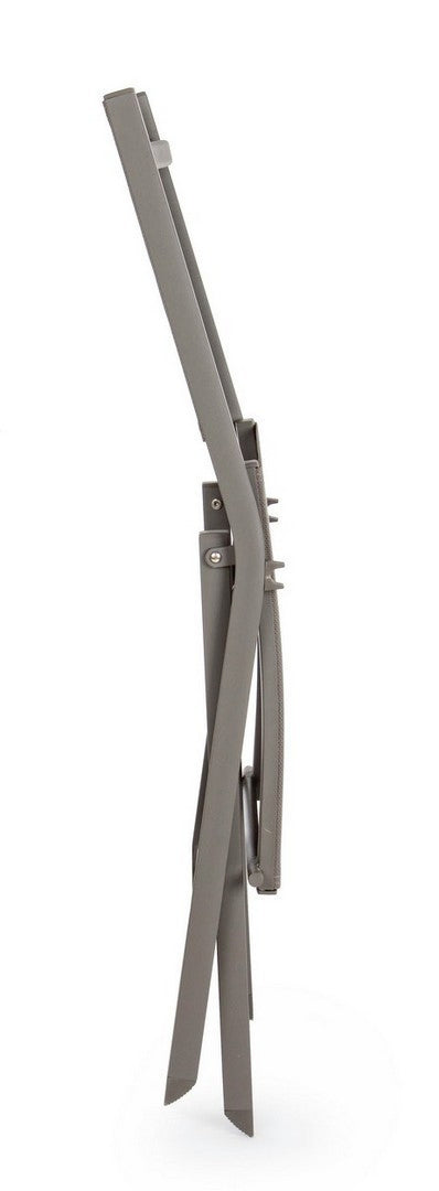 Sedia Pieghevole da Giardino White Label Elin Ciok, Struttura in Alluminio Leggera | 47x58x88 cm