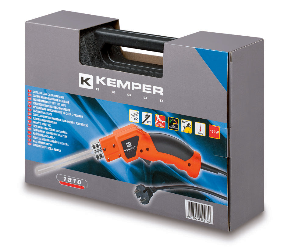 Coltello a Lama Calda Professionale Kemper 150W, Taglierina Termica per Polistirolo e Cappotto Termico in Valigetta | Kemper