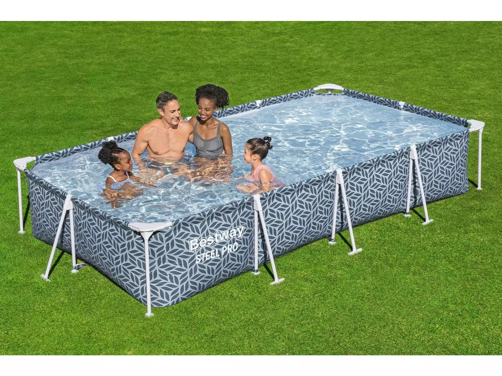 Piscina Fuori Terra Bestway Power Steel 366x201x66 cm con Pompa Filtro e Motivo Foglie Tropicali | Bestway