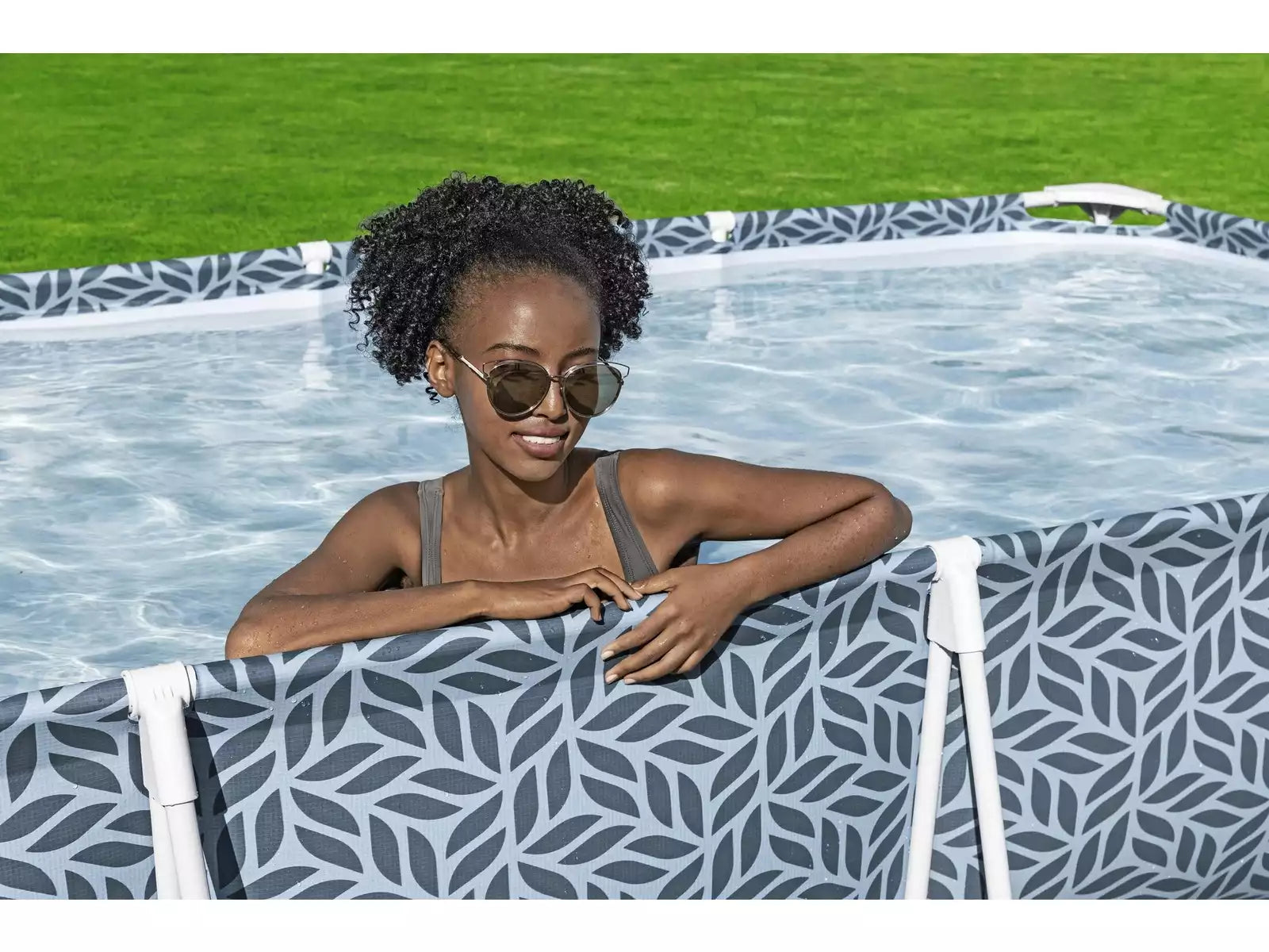 Piscina Fuori Terra Bestway Power Steel 366x201x66 cm con Pompa Filtro e Motivo Foglie Tropicali | Bestway