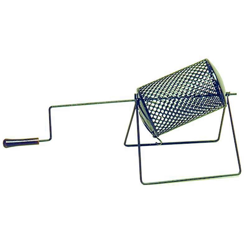 Cuocicastagne Girevole in Ferro 18x26 cm con Manico in Legno 50 cm MILLE
