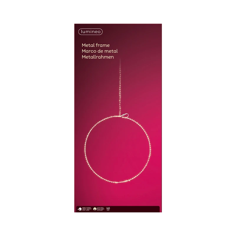 Cerchio Decorativo Luminoso a LED D.58cm Silver/Warm White Kaemingk