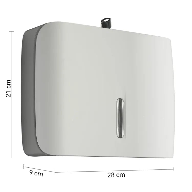 Distributore carta rettangolare Prestige bianco Gedy