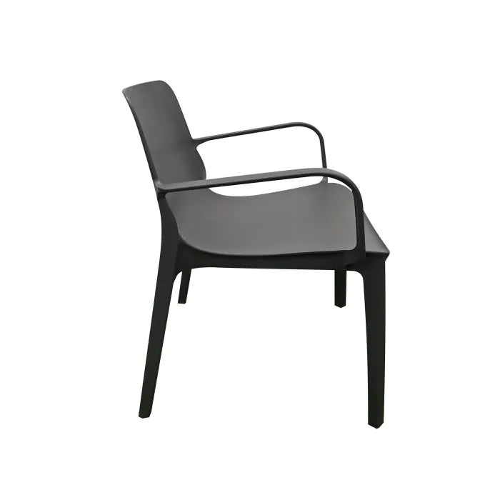 Poltrona Lounge Scab Ginevra Antracite, Tecnopolimero Riciclabile Made in Italy | 68x62x78 cm