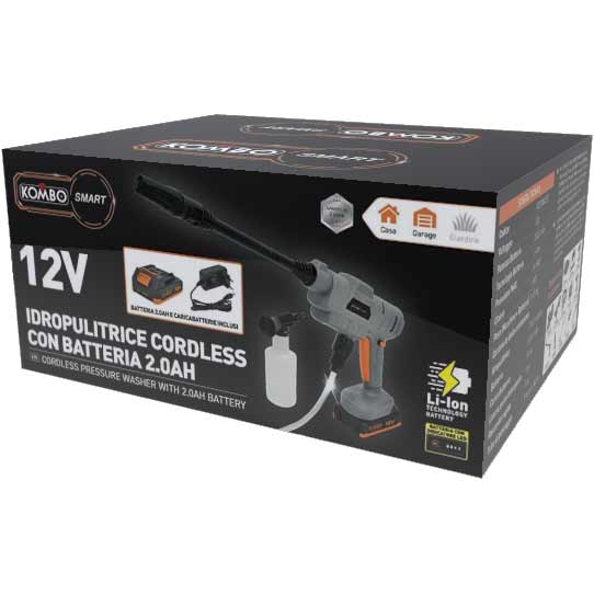 Kit idropulitrice a batteria portatile 12V Smart KOMBO