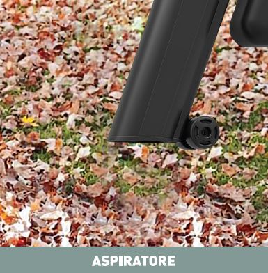 Aspiratore soffiatore 3000W con sacca raccolta Kombo