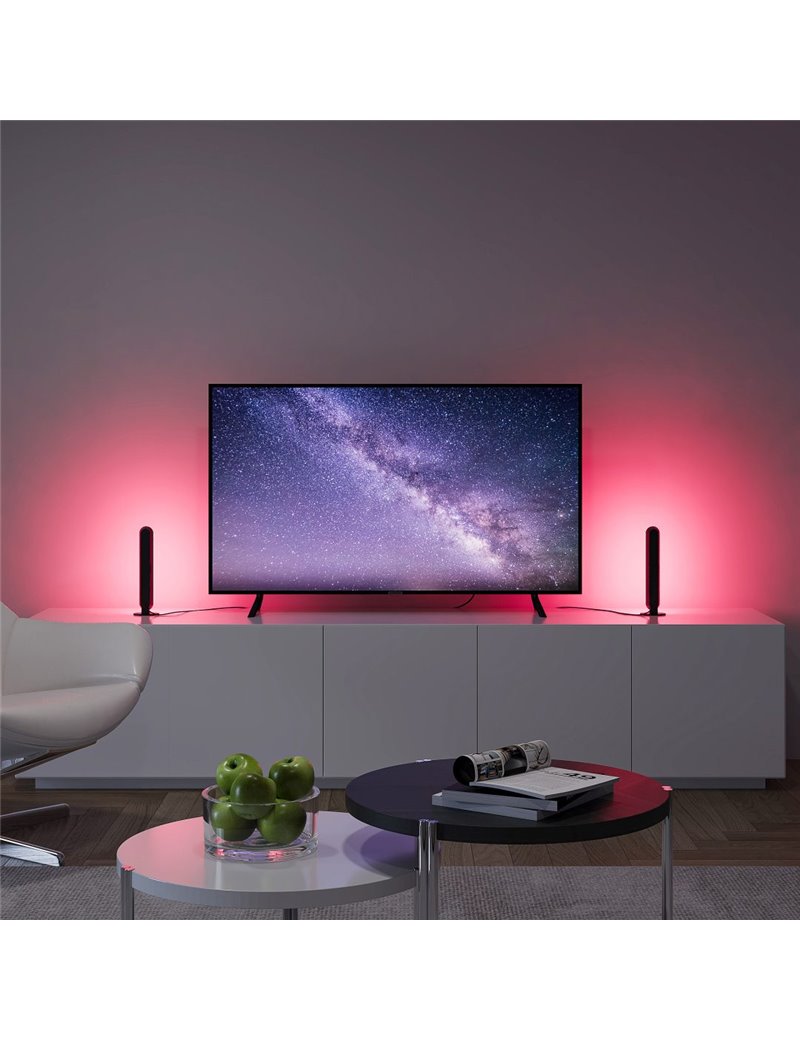 Set 2 Lampade da Tavolo e Applique LED EGLO con Telecomando, Multifunzione Luce Bianca + RGB Dinamica e Controllo Intensità | EGLO