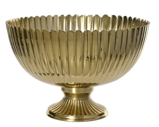 Alzata Natalizia Decorativa Bowl in Metallo Colore Oro Gold Diametro 30cm H.20cm | Kaemingk