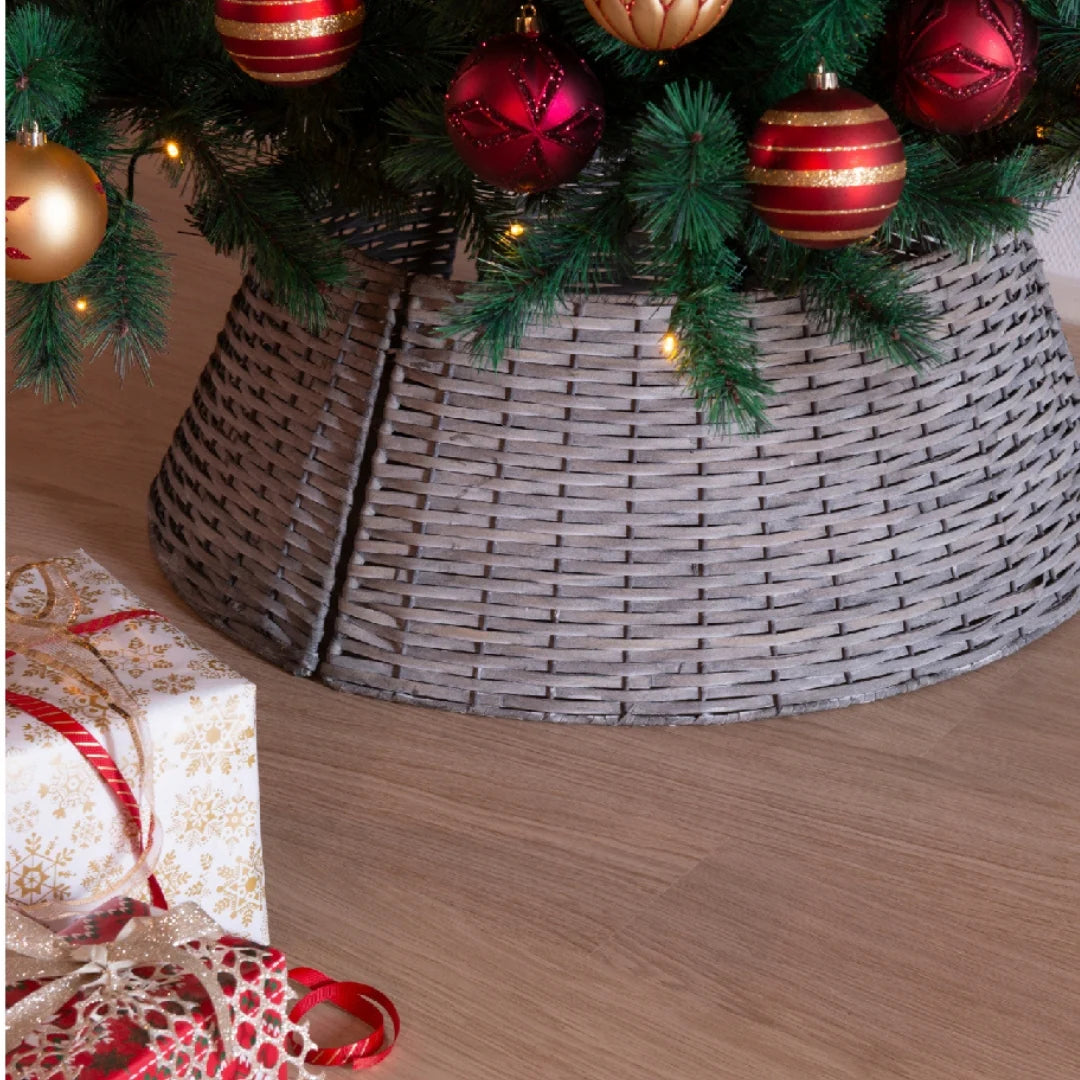 Copri Base per Albero di Natale Colore Grigio Diametro 70cm | Kaemingk