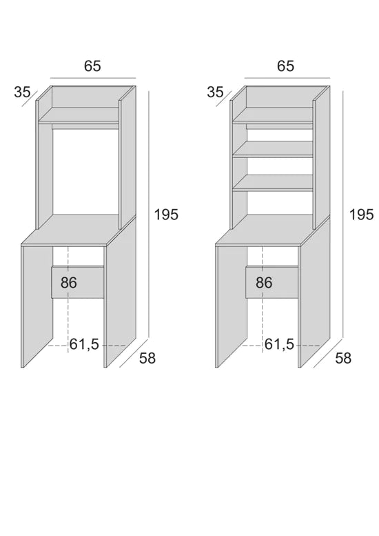 Mobile Colonna Lavatrice e Asciugatrice a 3 Ripiani Bianco, Mobile Multiuso Salvaspazio 65x58x195 cm | Terraneo