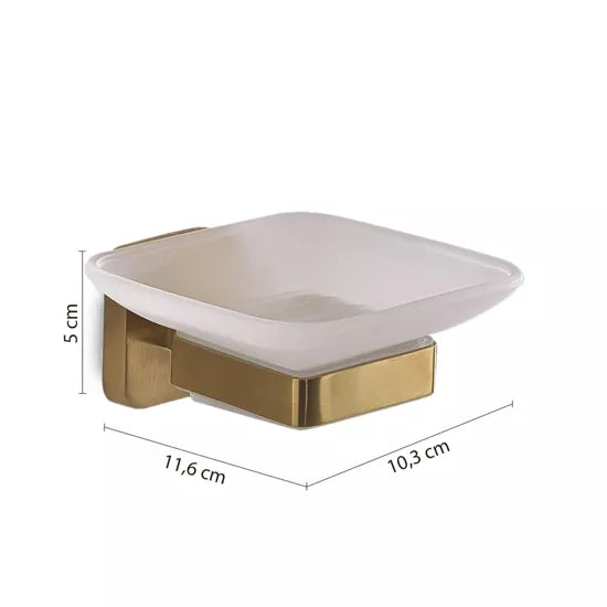 Porta sapone da bagno oro Tonga Gedy