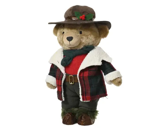 Orso Natalizio Decorativo H.45cm con Giacca e Cappello | Kaemingk