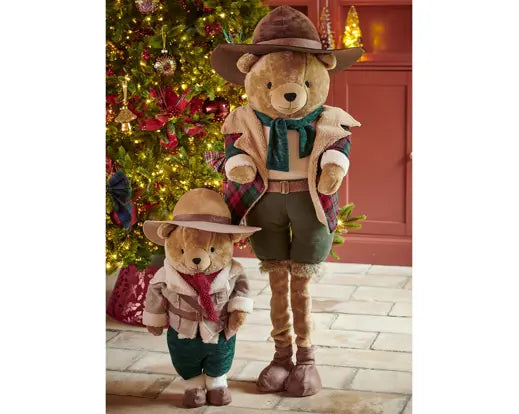 Orso Natalizio Decorativo H.60cm con Giacca e Cappello | Kaemingk