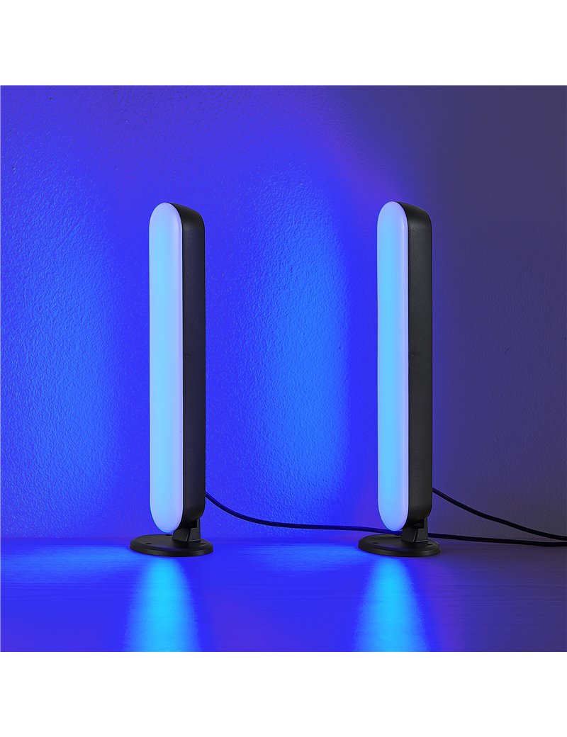 Set 2 Lampade da Tavolo e Applique LED EGLO con Telecomando, Multifunzione Luce Bianca + RGB Dinamica e Controllo Intensità | EGLO