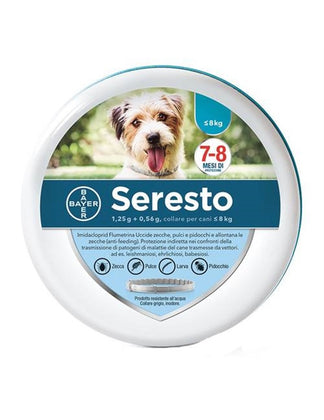 Collare antipulci e zecche per cani fino a 8kg Seresto