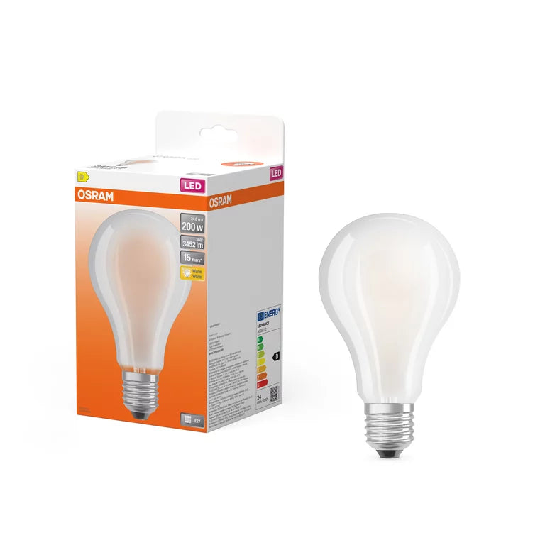 Lampada LED Filamento E27 200W luce calda smerigliata Osram