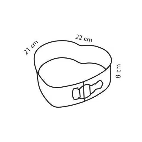 Tortiera Apribile a Cuore 22 cm Antiaderente DELÍCIA Tescoma
