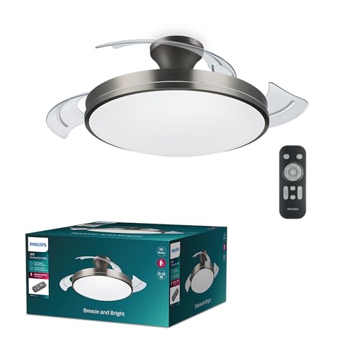 Plafoniera Ventilatore soffitto Atlas Nero LED Philips