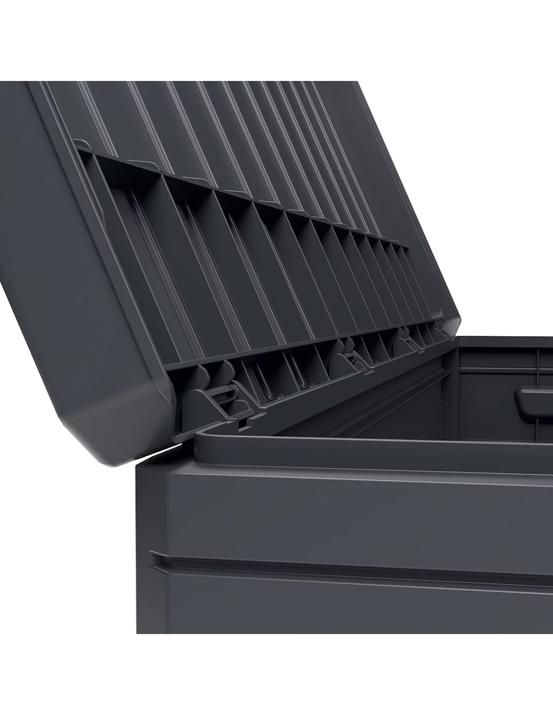 Baule Multiuso Artplast 350 Litri Grigio/Nero, Contenitore da Esterno Lucchettabile 96x53x57 cm | Artplast