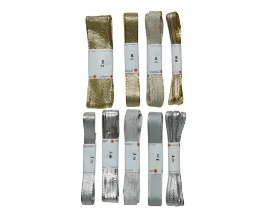 Nastri Natalizi in Poly Poliestere Assortiti Lunghezza 400cm | Kaemingk