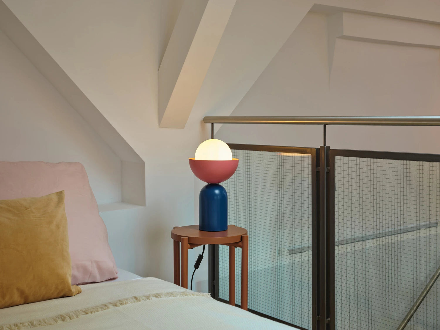 Lampada da Tavolo OSRAM Decor Bowl E14 Blu e Rosa, Lampada Decorativa in Vetro e Metallo Design Moderno 200x365 mm | Osram