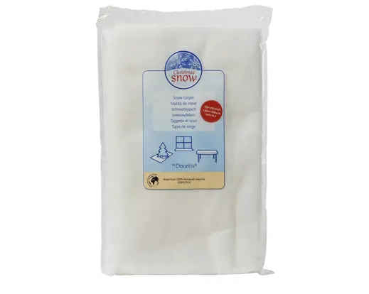 Tappeto Neve Artificiale 100x100cm Colore Bianco per Presepe e Decorazioni Natalizie | Kaemingk